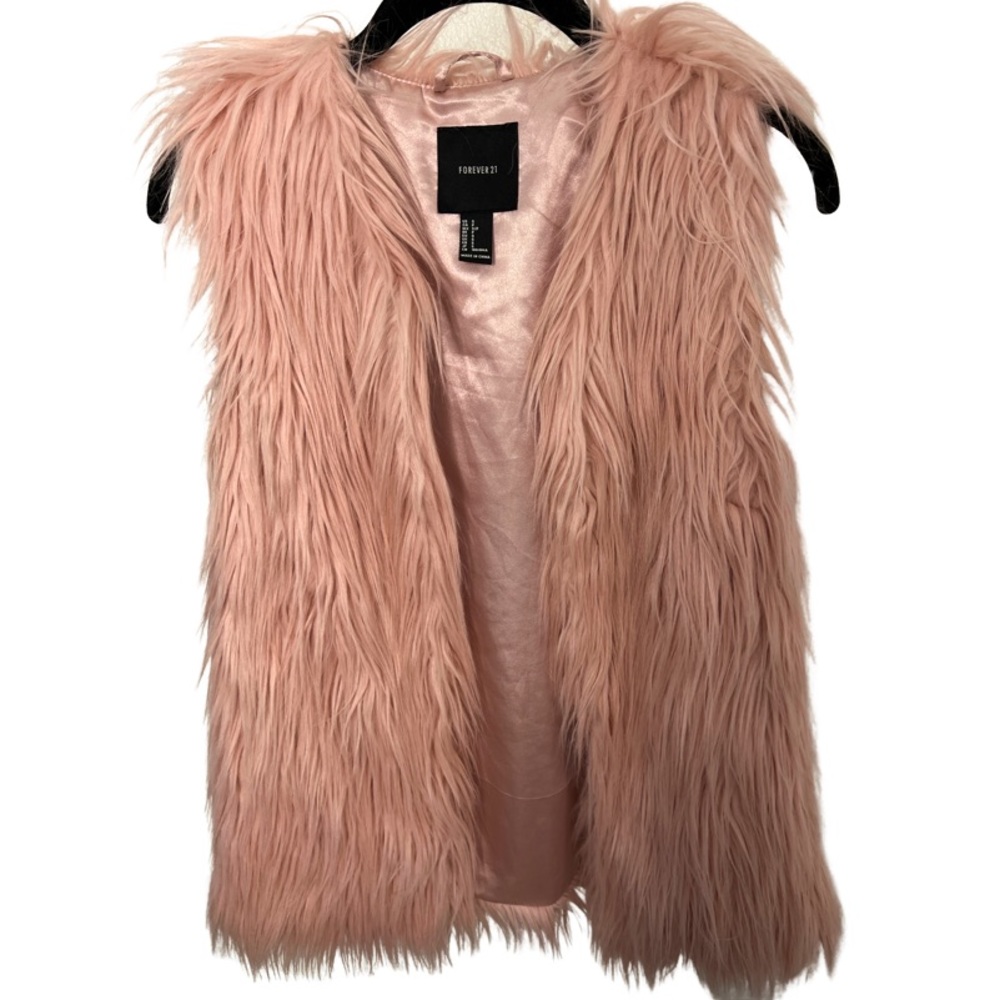 Pink Forever 21 Faux Fur Vest